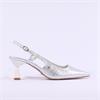 Una Healy Its Funky Pointed Slingback - Silver